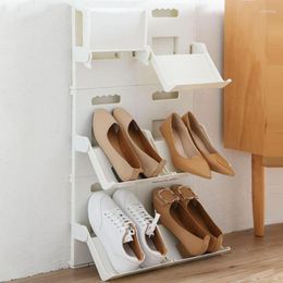 Clothing Storage & Wardrobe Plastic Vertical Stackable Shoes Rack Space-saving Stand Shelf Organiser Organizador De Zapatos Rangement Chauss