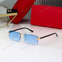 Luxury Top Designers Sunglass Fashion Beach Sunglasses Party Eyeglass Sports Sun Glass Classic Travel Rimless Square Sun Glasses Wholesale With Box