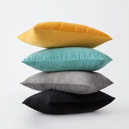 Pillow 1pc Nordic Ins Wind Velvet Cover For Sofa Office Bed Car Waist Plush Pillowcase 30x50 40x40 45x45 50x50 60x60cm