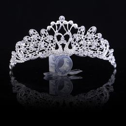 Headpieces Luxury Silver Crystals Wedding Crowns Shinning Bridal Tiaras Rhinestone Head Pieces Hair Accessories