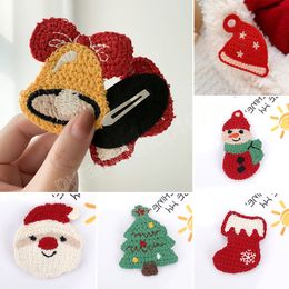 Lovely Christmas Girls Hair Clip Cute Winter Wool Knitting Child BB Hairpins Festival Hair Accessories Ornament