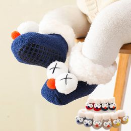 16015 Autumn Winter Infant Baby Thick Coralline Wool Floor Socks Lamb Cotton Kids Cartoon Floor Socks