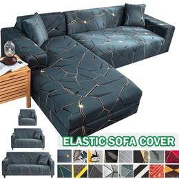 Chair Covers Elastic Sofa for Living Room 1 2 3 4 Seater L Shaped Corner Chaise Longue Stretch Couch Armchair 220906