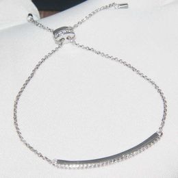 Braccialetti a maglie in materiale d'argento 925 Linea battito cardiaco Bracciale a doppio strato in stile classico alla moda per gioielli di moda da donna S292