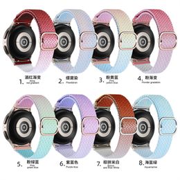 Nylon Strap band For Samsung Galaxy Watch 5 pro 4 Smart watchband 20mm 22mm Rainbow braided loop Bracelet