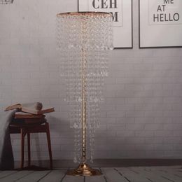 Party Decoration Acrylic Wedding Centerpiece Gold Crystal Table Centerpieces 85cm Tall 5-Tier Road Leads Decor