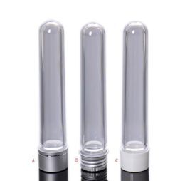 25ml transparent test PET tube bottle with Aluminium cap clear plastic cosmetic pressure sensitive seal SN679