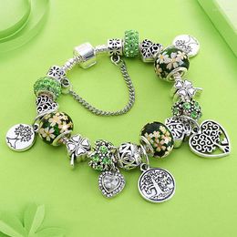 Charm Bracelets YADA Luxury Heart Shape Tree Of Life Bracelets&Bangles For Women Zircon Chain Crystal Jewellery Bracelet BT200389