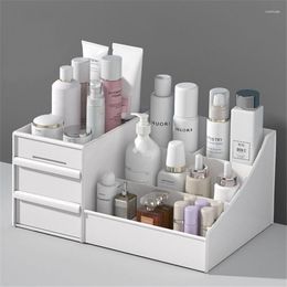 Storage Boxes Cosmetic Makeup Organizer With Drawers Plastic Bathroom SkinCare Box Brush Lipstick Holder Organizers Storag245C