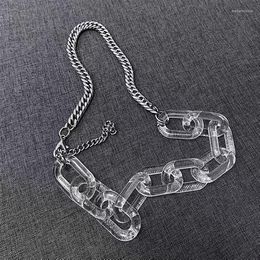 Choker Acrylic Kpop Splicing Women Necklace Chain Gothic Jewellery Punk Chains And Necklaces For Goth Fashion Accessories