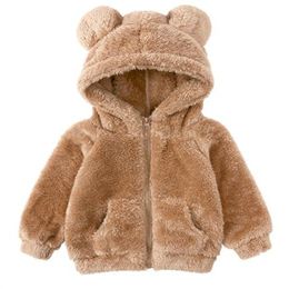 Kleinkind Mädchen Mantel Zipper Design Jacke Für Mädchen Junge Baby Kinder Mit Kapuze Hoodie Herbst Winter kinder Warme Oberbekleidung