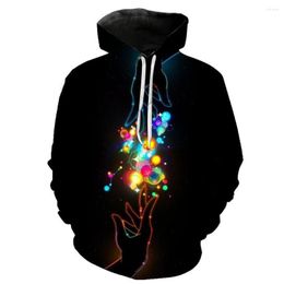 Men's Hoodies Fashion Cool Butterfly Print Men 3d Digital Printing Tops 2022 Autumn Casual Long Sleeve Hip Hop Streetwear Clothes