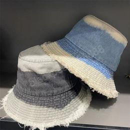 Bucket Hat Women Autumn Hats and Caps Patchwork Washed Denim Hat Hip Hop Solid Wide Brim Cotton Beach Fishing Cap Panama