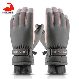 Ski Gloves KoKossi Anti-slip Warm ing Outdoor Sports Comfortable Windproof Waterproof Touch Screen Cycling Running L221017
