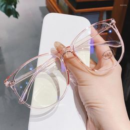 Sunglasses Frames Round Glasses Fashion Woman Vintage Brand Designer Clear Eyeglasses Big Frame Transparent Lens Eyewear Retro Ultralight