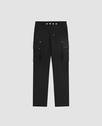 Men's Pants Men Women EU Size Cotton Fashion Techwear ALYX 22SS Style 1017 9SM Pocket Metal Button Technical Trousers
