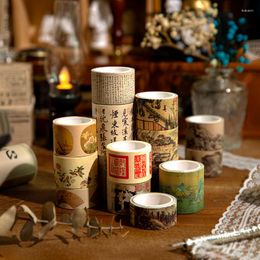 Gift Wrap Washi Tape Vintage Famous Chinese Paintings DIY Decorative Scrapbooking Masking Adhesive Set Label Sticker