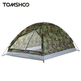 Carpas y refugios Tomshoo 2 Personas Campa de campaña Camuflaje portátil de camuflaje impermeable al aire libre 3 temporada Tienda de campamento Ultralight Beach Tent 221020