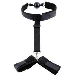 Beauty Items women bdsm bondage sexyy lingerie handcuffs collar mouth gag for adult sexy sm slave games toys couples Exotic Accessories