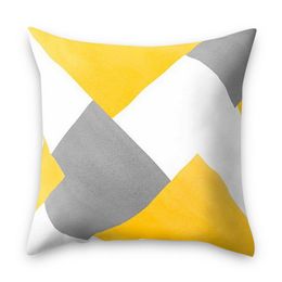 Pillow Case Yellow Striped Pillowcase Geometric Throw Cushion Cover Printing Bedroom Office YSJ132