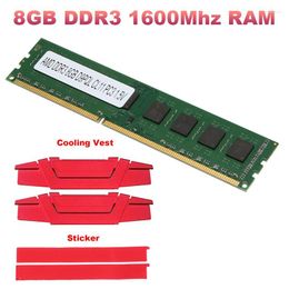 1600Mhz Memory RAM Cooling Vest PC3-12800 1.5V Desktop 240 Pins For AMD Motherboard