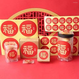 Gift Wrap Festival For Red Envelope Bags DIY Box Packing Fu Character Seal Sticker Self Adhesive Labels Year Stickers