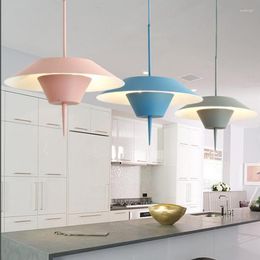 Pendant Lamps Restaurant 1 Pcs Colour Light Salon Hanging Lamp For Dining Room Novelty Cafe Lighting Club Indoor