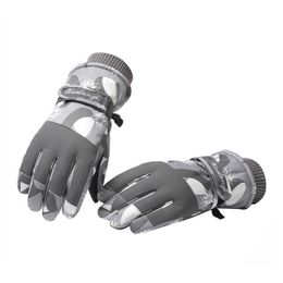 Ski Gloves 1 Pair 2-in-1 Wide Application Waterproof Winter Sport Women Mittens for Motorbike L221017