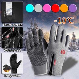 Ski Gloves 2021 Winter Warm Man Touchscreen Windproof Non-Slip Sport Outdoor Fishing Waterproof Women Fashion Riding L221017
