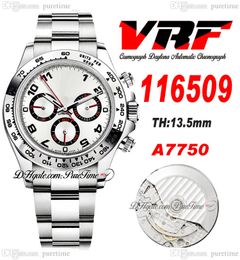 VRF 11652 A7750 Automatic Chronograph Mens Watch Tachymeter Bezel Silver Black Number Dial Stainless Steel Bracelet Super Edition Same Series Card Puretime J10