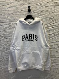 xinxinbuy Men designer Hoodie sweater PARIS big letter print cotton women black white blue purple XS-2XL