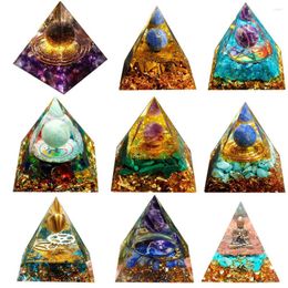 Decorative Figurines Natural Stone Orgonite Pyramid Crystals Orgone Energy Generator Healing Reiki Chakra Meditation Protection For Craft