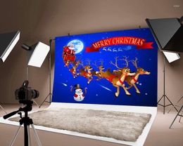 Party Decoration Milsleep Background Merry Chirstmas Snowman Christmas Deer Santa Claus Moon Backdrop Po Decorations Festival Backdrops