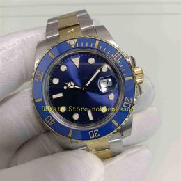 7 Color Real Po 904L Steel VS Factory Automatic Cal 3135 Watches Mens 40MM 116613LB Date Ceramic 18K Two Tone Gold Blue 116613 290N