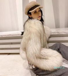 Women's Fur Winter Short Horn Sleeves Fashionable Foreign Style Thickened Imitation Coat