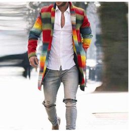 Men's Fur Faux Fur Fashion Men Lapel Digital Printing Single-Breasted Pocket Long Sleeve Jacket Streetwear Vintage Casual Slim Thin Outerwear S-3XL T221007