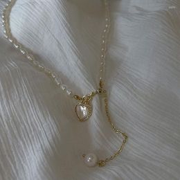 Choker 2022 Elegant Natural Baroque Pearl Chain Necklace For Women Sexy Neck Accessories Korean Fashion Jewelry Girls