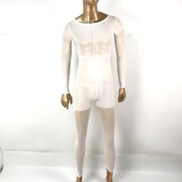 Factory supply body suit beauty salon Bodysuit for Vacuum Roller Massage machine white body shaper underpants