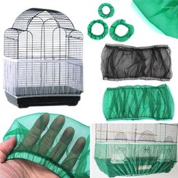 Other Bird Supplies High Quality Soft Easy Cleaning Nylon Airy Fabric Mesh Cage Cover Shell Skirt Seed Catcher Guard 3 Colours Size S/M/L