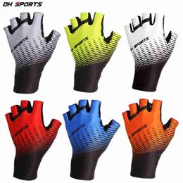 Cycling Gloves Outdoor Protect MTB Bike Women Men Washable Breathable Polyester Spandex Half Finger Racing Bicycle T221019