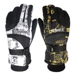 Ski Gloves Winter Warm Windproof Men Women Outdoor Sports Comfortable ing Snowboard Cycling Hiking Snowmobile L221017