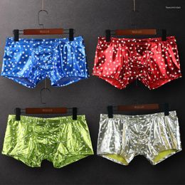 Underpants Men Boxers Sexy Underwear Fashion Gay Low Waist Breathable Penis Pouch Sleep Bottoms Male Panties Shorts