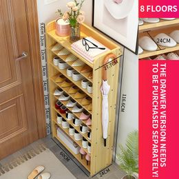 Clothing Storage Entrance Simple Shoe Rack 8-layer Household Economical Cabinet Multi-layer Dust-proof Indoor Shelf