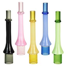 Colorful Smoking Thick Glass Rocket Style Pipes Portable Dry Herb Tobacco Cigarette Holder Portable Catcher Taster Bat One Hitter Digger Tube DHL