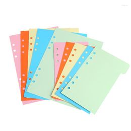 Colourful Paper Note Book For A5 A6 Loose Leaf Binder Notebook 5Pcs Refills 6 Hole Blank D14