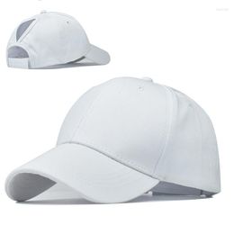 Ball Caps Baseball Cap Women Mesh Hats Summer Beach Solid Colour Snapback Girl Sun With Hole 2022