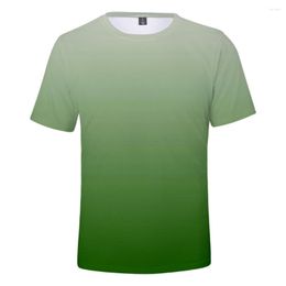 Camisetas para hombres Camisa de gradiente colorida Men Verano camiseta de verano Hombres/Mujeres Camiseta Men's Solid Color transpirable 3d Rainbow Tees Boy/Girls Top