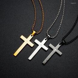 Pendant Necklaces Vintage Cross Pendants For Women Gold Jewellery Accessories Men Black Silver Colour Necklace Religion