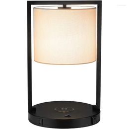 Table Lamps USB Charging Lamp Mobile Phone Wireless Bedside Light To Restore Ancient Ways Small Night Lights