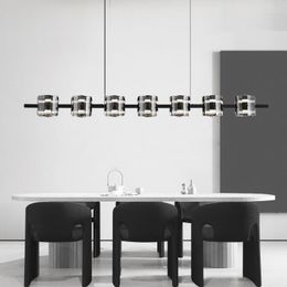 Pendant Lamps Modern Black Minimalist Living Room LED Chandelier Personality Kitchen Dining Nordic Interior Lighting Fixtures